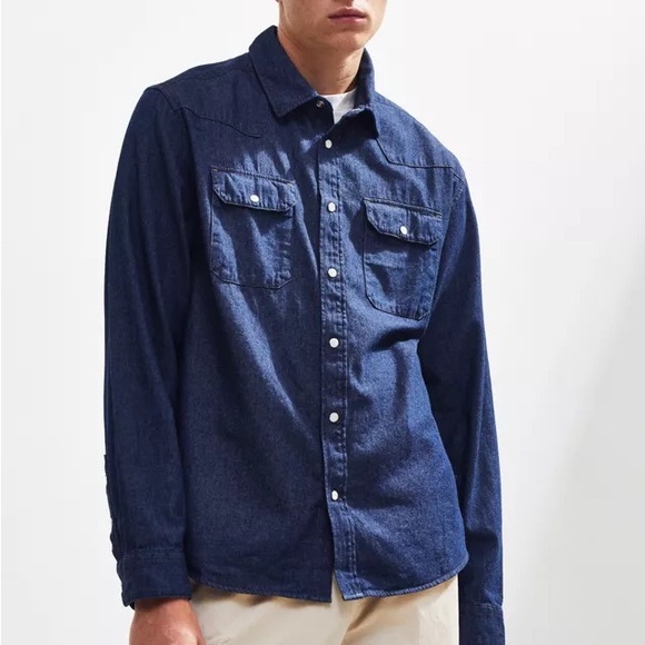 BDG Denim Utlity Western Shirt men medium  Urban Outfitters - Picture 1 of 6